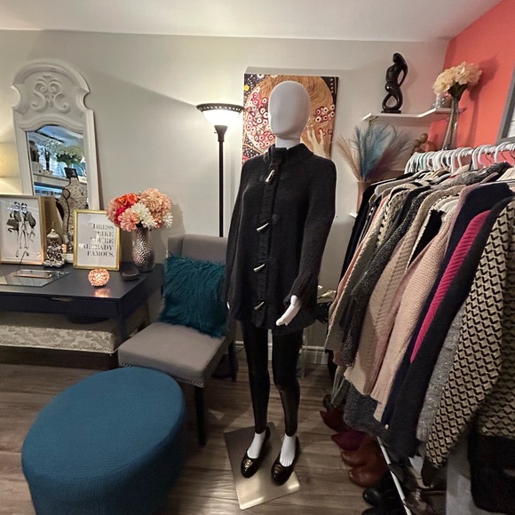 Michael Kors Size Small Grey Chunky Knit Poncho - Picture 1 of 13